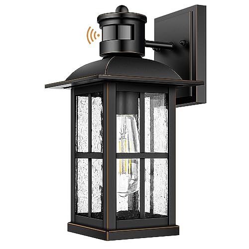 VerRon 13in Motion Sensor Porch Light, Dusk to Dawn Outdoor Light Fixtures
