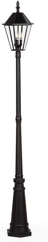 LUTEC London 12513LE4-SL LED Post Solar Light Outdoor Vintage Street Lights for Lawn Patio Yard Pathway Garden | Lumora
