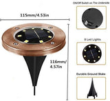8 LED Solar Ground Lights Solar Powered Disk Lights Outdoor Solar Garden Path Lights for Lawn Pathway Yard Driveway | Lumora
