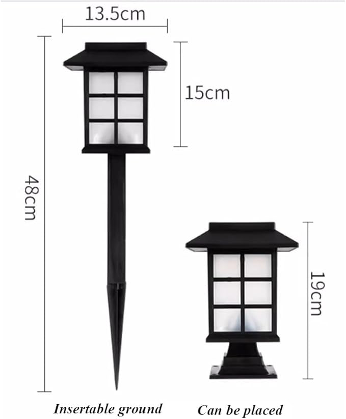 Etlegor Chinese Decor Lights, Solar Pathway Lights Waterproof Lawn Night Light for Outside/Lawn/Patio/Yard/Pathway/Walkway/Driveway Decoration ﻿ (Color : White Light, Size : 2PCS)
