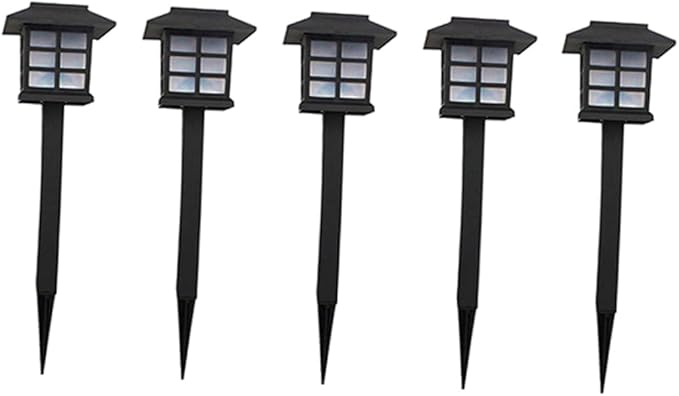 5pcs Solar Pathway Lights Outdoor Solar Spike Lights for Driveway Garden Walkway Landscape Warm