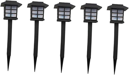 5pcs Solar Pathway Lights Outdoor Solar Spike Lights for Driveway Garden Walkway Landscape Warm