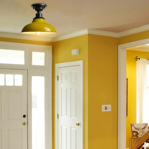 SAMTEEN Macaron Semi Flush Mount Barn Ceiling Light