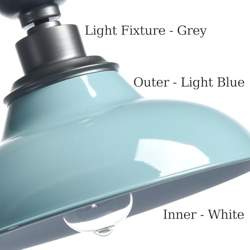 SAMTEEN Farmhouse Semi Flush Mount Ceiling Light 2 Pack
