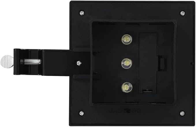 6-Pack Black Solar Pathway Lights, 4.7-inch Square Plastic Garden Solar Lights for Outdoor Yard, Waterproof Path Lighting, Cool White
