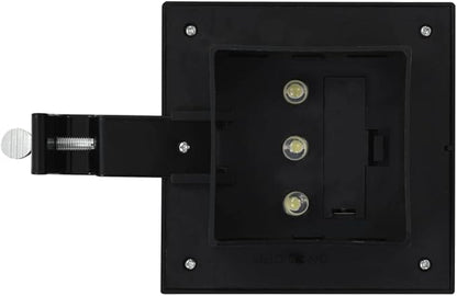 6-Pack Black Solar Pathway Lights, 4.7-inch Square Plastic Garden Solar Lights for Outdoor Yard, Waterproof Path Lighting, Cool White