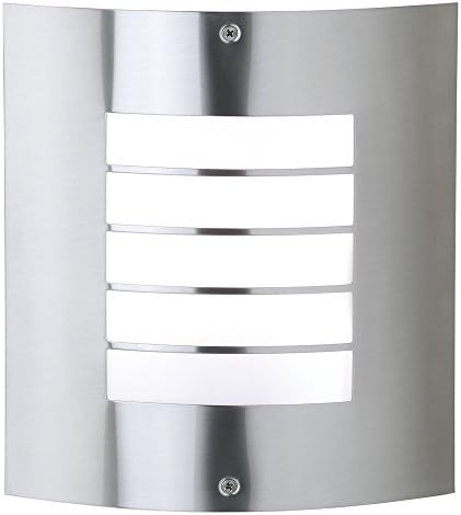 Kichler Newport 10.25" 1 Light Outdoor Wall Light with White Acrylic Diffuser in Brushed Nickel | Lumora