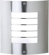 Kichler Newport 10.25" 1 Light Outdoor Wall Light with White Acrylic Diffuser in Brushed Nickel | Lumora