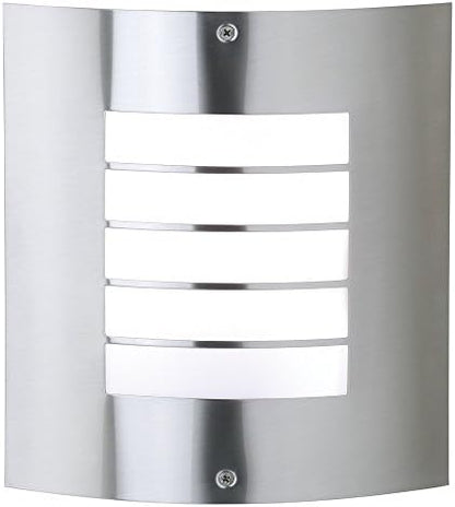 Kichler Newport 10.25" 1 Light Outdoor Wall Light with White Acrylic Diffuser in Brushed Nickel