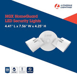 Lithonia Lighting HomeGuard 2-Light LED Outdoor Flood Lights, 4000K, Bronze