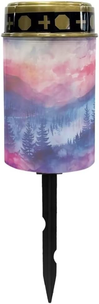 Kuiaobaty Forest LED Solar Lights for Outside Stylish Solar Powered Lights Stake Waterproof Solar Cross for Cemetery Grave Decorative Solar Lights Outdoor Garden Path Gift for Dad
