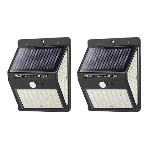 Solar Lights Outdoor, 3 Modes/144 LEDs Solar Motion Sensor Security Lights Wireless IP65 Waterproof with Wide Angle Solar Wall Lights for Patio Garden Garage Yard Front Door