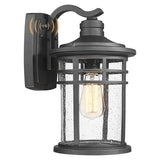 Darkaway Dusk to Dawn Outdoor Porch Wall Light,Outside Wall Mounted Light Seeded Glass Exterior Waterproof Lantern 14.57inch Large Modern Wall Sconce Lighting for House Front Door Garage