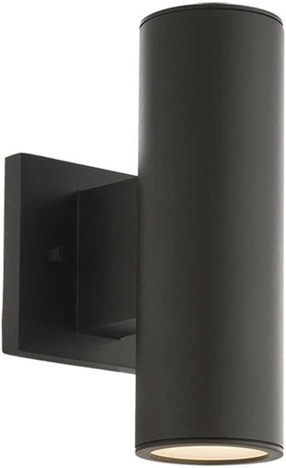WAC Lighting, Cylinder LED Double Up and Down Indoor or Outdoor Wall Light 3000K in Bronze