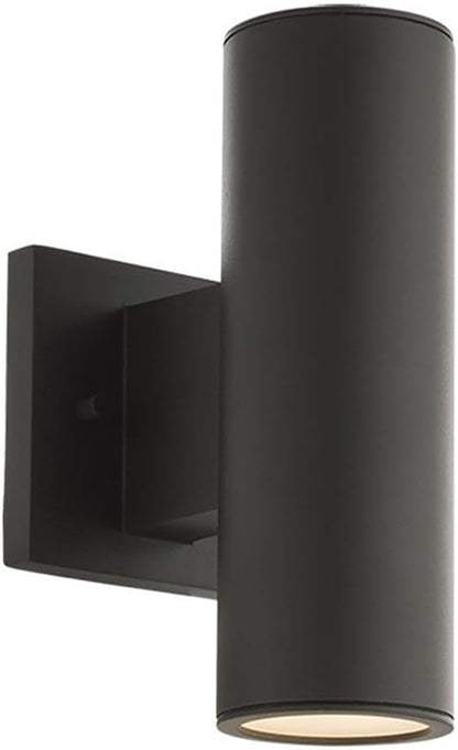WAC Lighting, Cylinder LED Double Up and Down Indoor or Outdoor Wall Light 3000K in Bronze