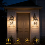 Outdoor Wall Lights, 20" Large Exterior Light, 2-Light Waterproof.
