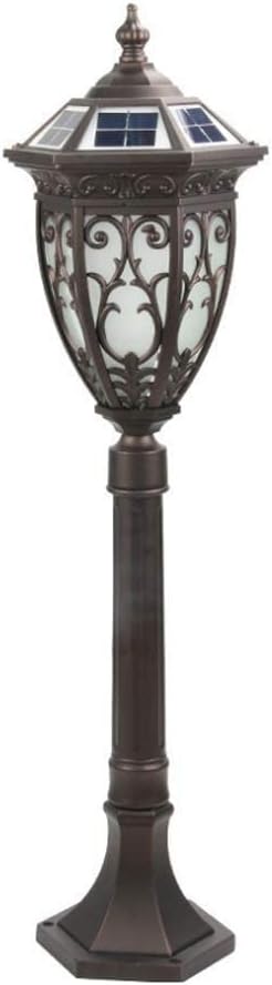 Lights Outdoor IP65 Waterproof Rainproof Victoria Solar LED Post Pillar Column Light European Antique Community | Lumora