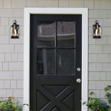 Westinghouse 61391EC Canyon Craftsman-Style One Light Outdoor Wall Fixture with Dusk to Dawn Sensor, Heirloom Brass Finish, Clear Glass