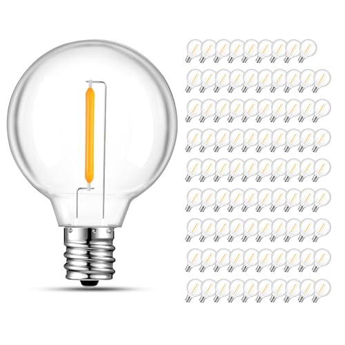 GvvooHome 36 Pack LED G40 Replacement Bulbs for String Lights, Warm White
