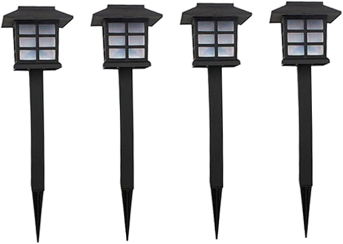 ARTIBETTER 5pcs Solar Pathway Lights Solar Garden Lights for Outdoor Walkway Lawn Patio Driveway Automatic Easy Installation Black