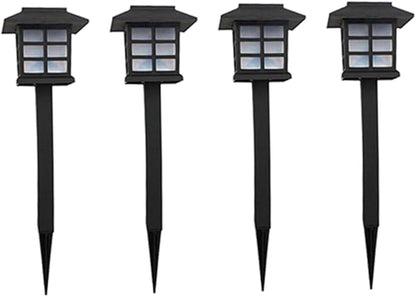 ARTIBETTER 5pcs Solar Pathway Lights Solar Garden Lights for Outdoor Walkway Lawn Patio Driveway Automatic Easy Installation Black
