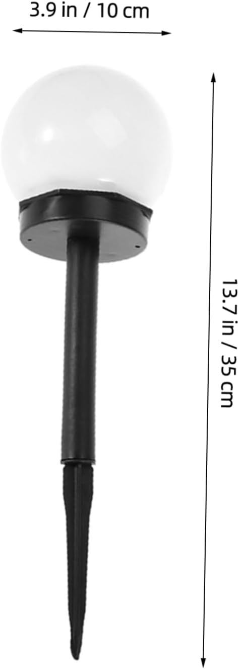 ARTIBETTER Solar Round Lawn Light Garden Lamp with Ground Plug for Outdoor Use Design for Pathways Patios Pools and Events
