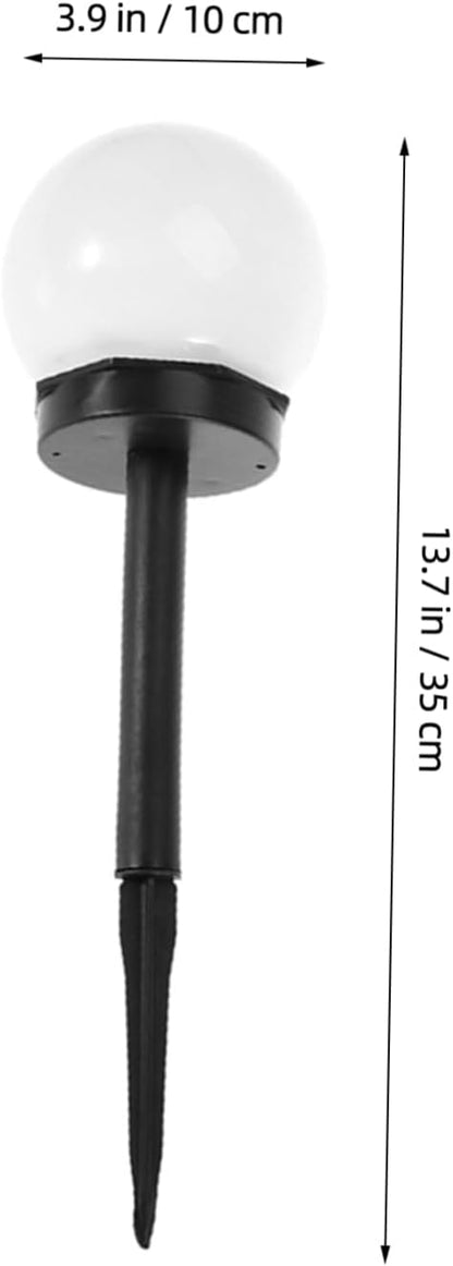 ARTIBETTER Solar Round Lawn Light Garden Lamp with Ground Plug for Outdoor Use Design for Pathways Patios Pools and Events