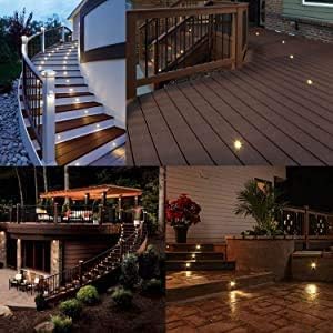 Lixada Recessed LED Deck Light Kit In Ground Outdoor Landscape Light IP67 Waterproof Low Voltage for Outdoor Yard | Lumora