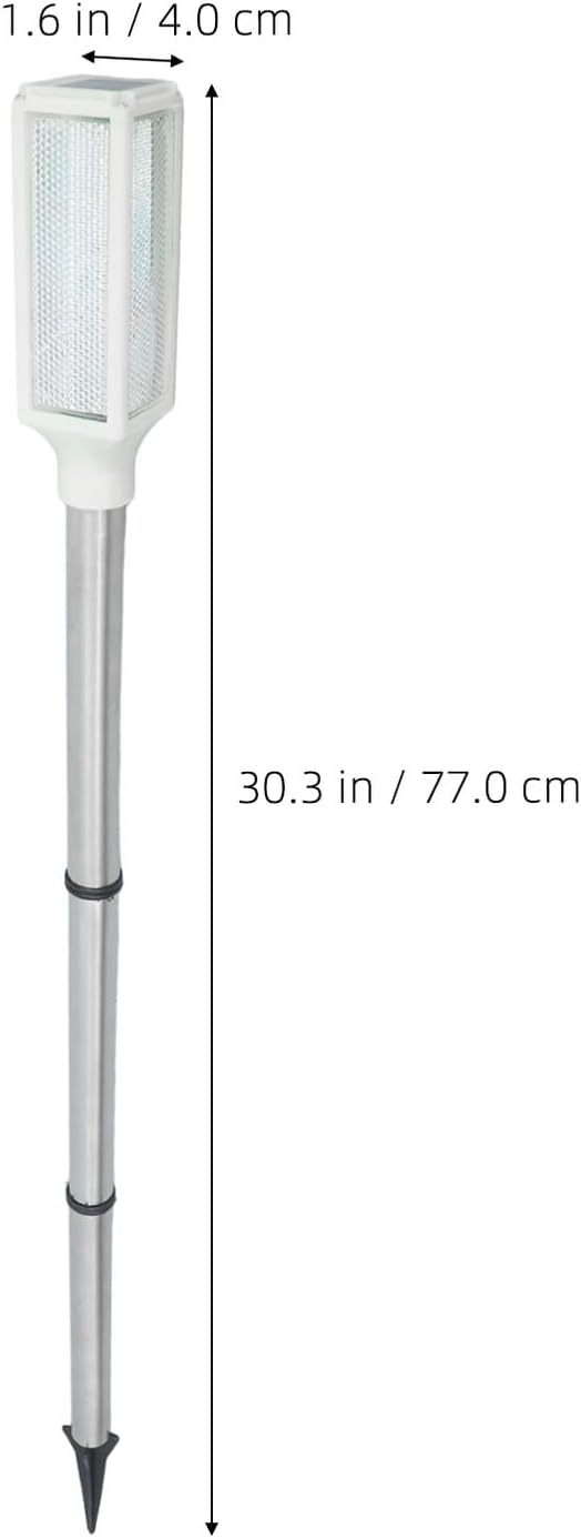 Solar Lawn Light Outdoor Yard Stake Lamp White Solar Pathway Light with LED for Driveway and Patio Lighting