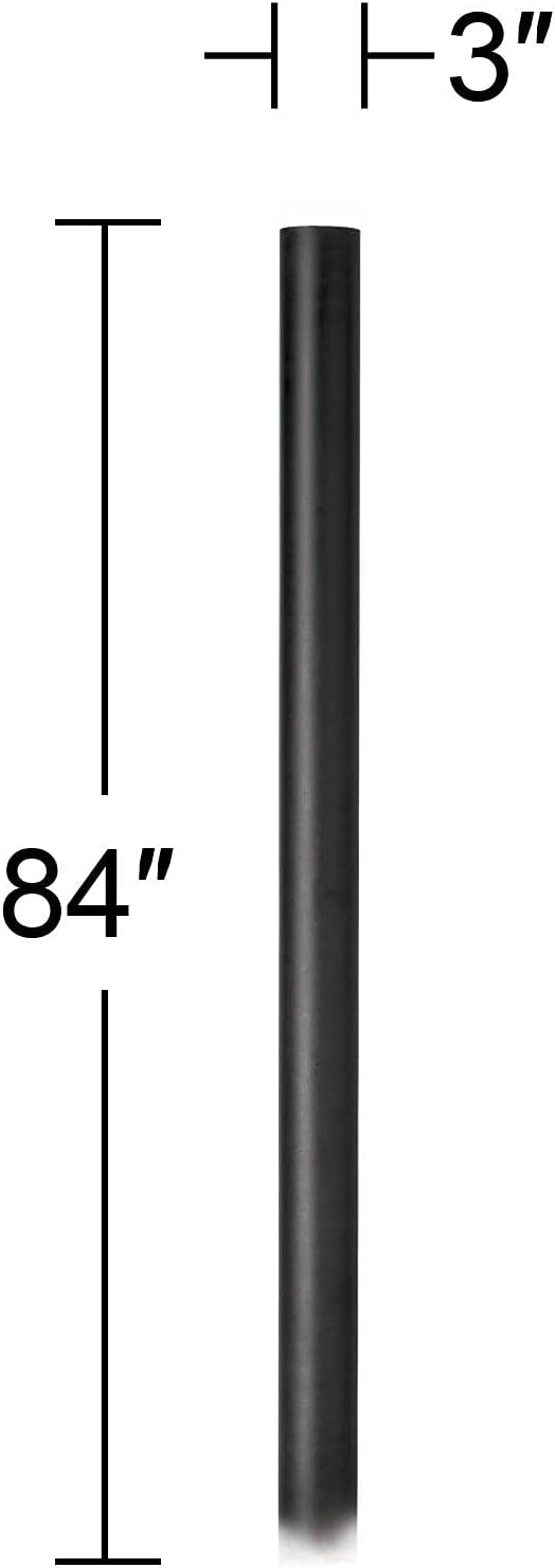 John Timberland Modern Outdoor Direct Burial Post Light Pole Black Die-Cast Metal 84" Accessories for Exterior | Lumora