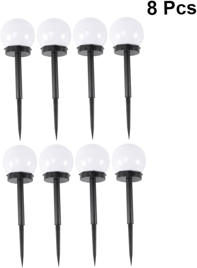 NUOBESTY 8pcs Solar Lawn Lights Waterproof Outdoor Garden Solar Spotlights with Ground Stakes for Yard Path Landscape Lighting