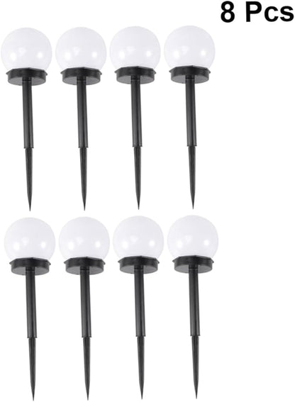 NUOBESTY 8pcs Solar Lawn Lights Waterproof Outdoor Garden Solar Spotlights with Ground Stakes for Yard Path Landscape Lighting