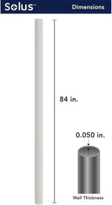 Solus 7-Foot Direct Burial Lamp Post – Outdoor Aluminum Light Pole – Fits Standard 3" Post Top Fixtures – Black | Lumora