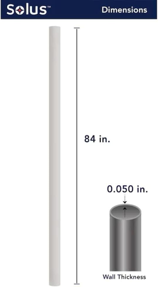 Solus 7-Foot Direct Burial Lamp Post – Outdoor Aluminum Light Pole – Fits Standard 3" Post Top Fixtures – Black | Lumora
