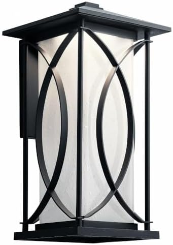 Kichler 49973BKTLED Transitional One Light Outdoor Wall Mount from Ashbern Collection in Black Finish