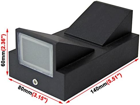 6W LED Outdoor Exterior Wall Step UP/Down Light Fixture Lamp Black Finish Cool White | Lumora