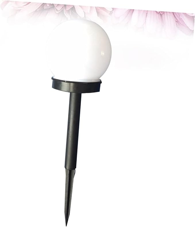 UPKOCH 4pcs Solar Garden Led Lights White Ball Shaped Solar Plug Pathway Lamps for Lawn and Outdoor Use Warm Light for Walkway and Patio Decor
