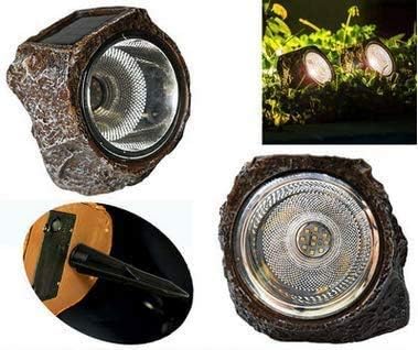 SunKite Solar Powered Rock Light, 4 Pack 10 LED Waterproof Garden Stone Lights Outdoor Landscaping Spotlights, Yard | Lumora