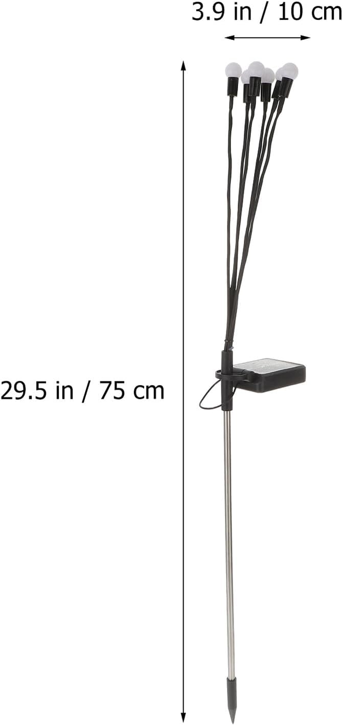 VILLCASE 2pcs Outdoor Garden Insect Path Lights with 8 Modes Warm White LED Landscape Lighting for Yard and Patio Decor