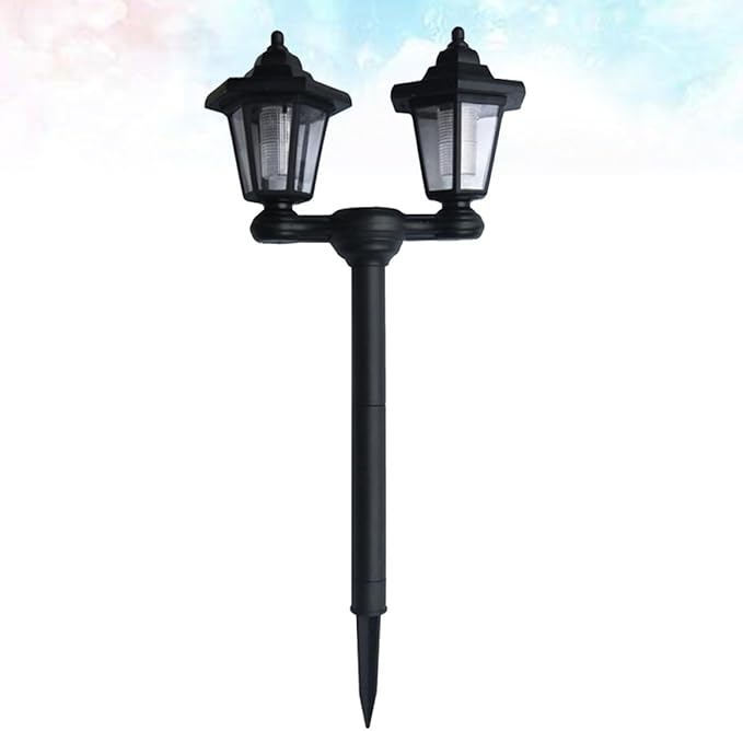 DOITOOL Solar Dual Head Hexagonal Ground Plug Light, Waterproof Solar Lawn and Garden Outdoor Path Light for Landscape Decoration
