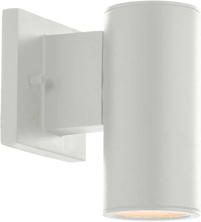 WAC Lighting, Cylinder LED Single Up or Down Indoor or Outdoor Wall Light 3000K in White