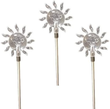 Starry Illuminate 3 PCS Solar Color Changing Style Garden Stake Light Pathway Stake Light (Sun)