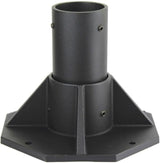 Solus SB-2405 Outdoor Surface Mount Lamp Post Base – Light or Heavy Duty Aluminum Base for 3" Poles - Black | Lumora
