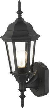 Livex Lighting 7551-14 Outdoor Wall Lantern with Clear Beveled Glass Shades, 16" x 6" x 16", Black | Lumora