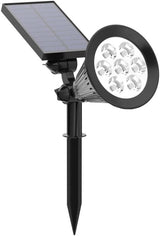 Solar Spotlights Outdoor, Bright 7-LED Landscape Spot Lights, Dusk-to-Dawn Waterproof Solar Powered Flag Pole | Lumora