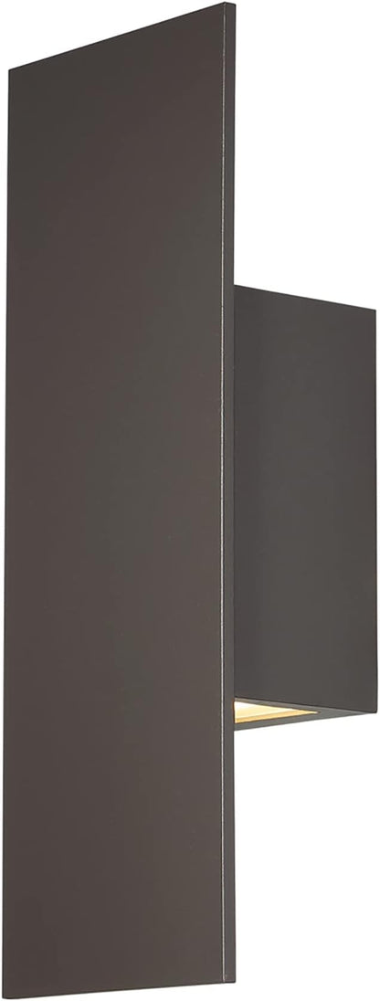 WAC Lighting dweLED, Icon 14in LED Indoor and Outdoor Wall Light 3000K in Bronze