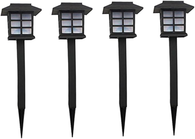 4pcs Solar Security Light Solar Pathway Lights Stake Outdoor Garden for Walkway Patio Driveway