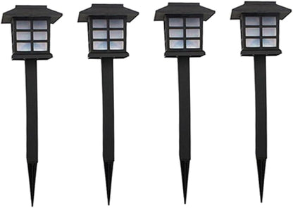 4pcs Solar Security Light Solar Pathway Lights Stake Outdoor Garden for Walkway Patio Driveway