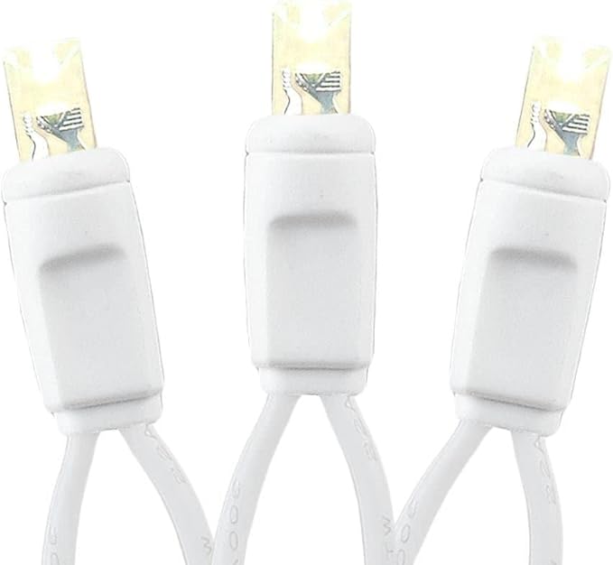 Novelty Lights 35ft Christmas String Lights, 70 Warm White LED Bulbs on White Wire, 6" Spacing, Connectable Indoor | Lumora