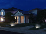 2-Pack Solar Powered Black Spotlights, High/Low Lumens, Adjustable Panel, IP65 - Outdoor Security Flood Light | Lumora